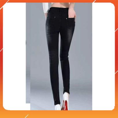 Freeship_ Quần bò denim Quần jean nữ trơn Co Giãn lưng cao nhiều màu