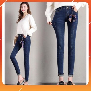Quần jean nữ cào lưng cao co giãn size 25-35