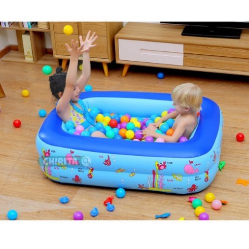 Bể bơi 1m3, 1m5, 1m8, 2m1 cho bé, hồ bơi trẻ em loại dày có đáy chống trượt an toàn