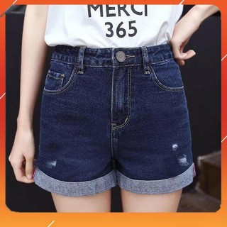 Quần short nữ quần đùi jean nữ lưng cao co giãn hàng công ty xuất khẩu cao cấp