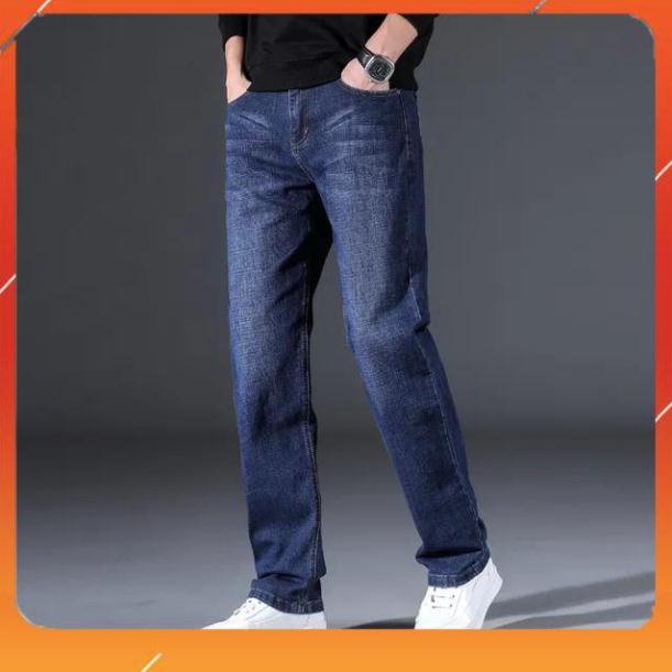 Quần jean nam Quần bò nam cotton Ống Suông dày dặn mềm mịn form chuẩn