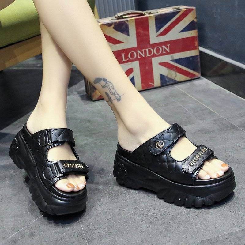 Dép lê mùa hè tăng chiều cao đế dày mẫu mới thời trang nữ