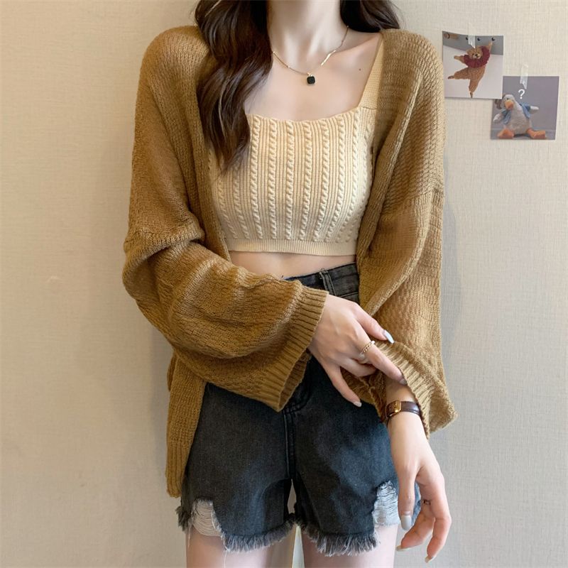 Jiashucheng Áo Sweater Dệt Kim Mỏng Dáng Ôm Phong Cách Thời Trang Mới 2023