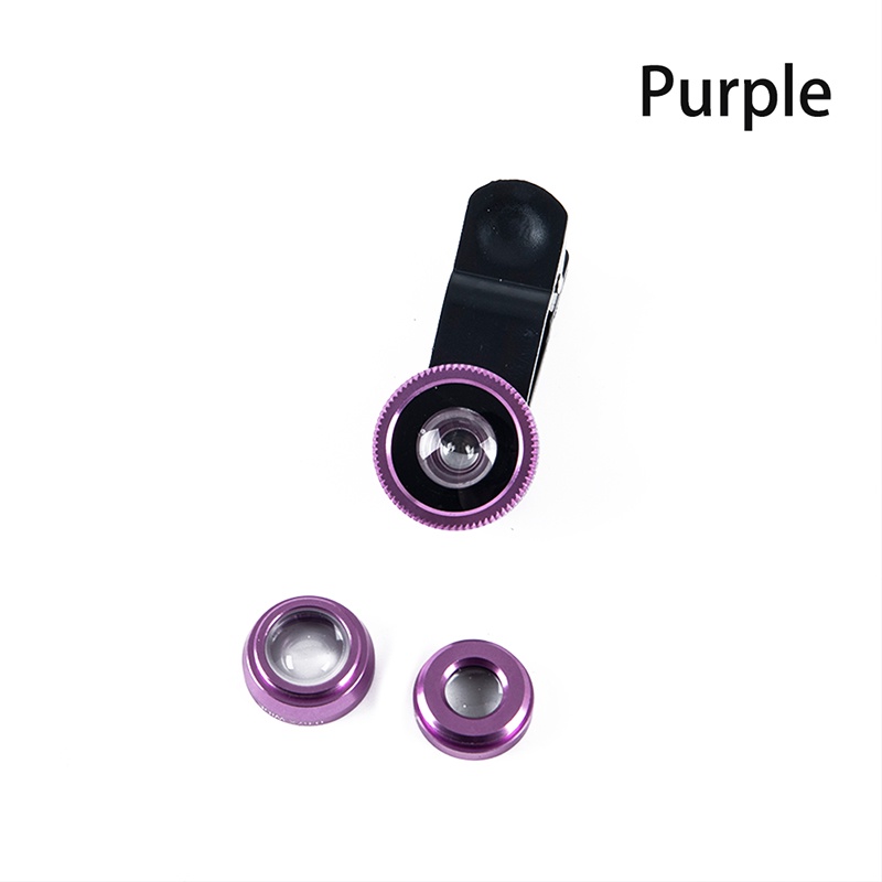 3-in-1 Wide Angle Macro Fisheye Lens Camera Kits Mobile Phone Fish Eye Lenses