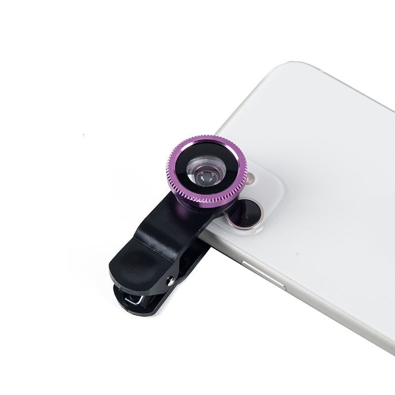 3-in-1 Wide Angle Macro Fisheye Lens Camera Kits Mobile Phone Fish Eye Lenses