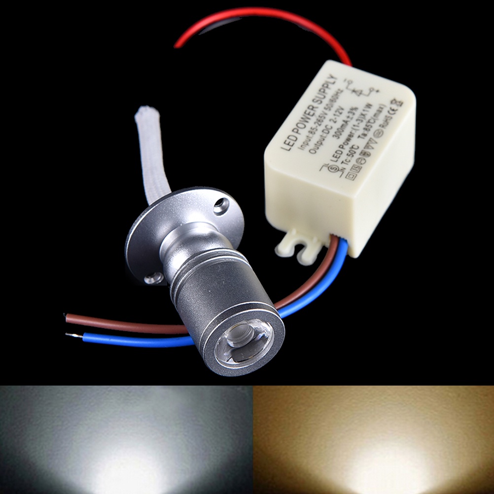 1W Mini Spotlight LED Ceiling Lamp Recessed Downlight Cabinet Lighting