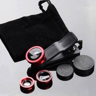 3In1 Mobile Phone Fish Eye+Wide Angle+Macro Camera Lens For Universal Cell Phone