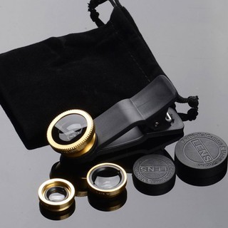 3In1 Mobile Phone Fish Eye+Wide Angle+Macro Camera Lens For Universal Cell Phone
