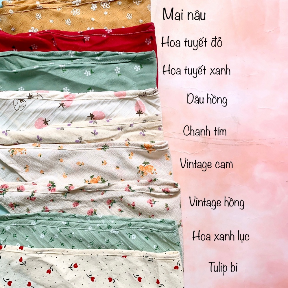 KHĂN BANDANA TAM GIÁC CỘT DÂY, HOA VẢI LỤA ĐẸP, KHĂN TAM GIÁC ĐỘI ĐẦU VINTAGE PKX