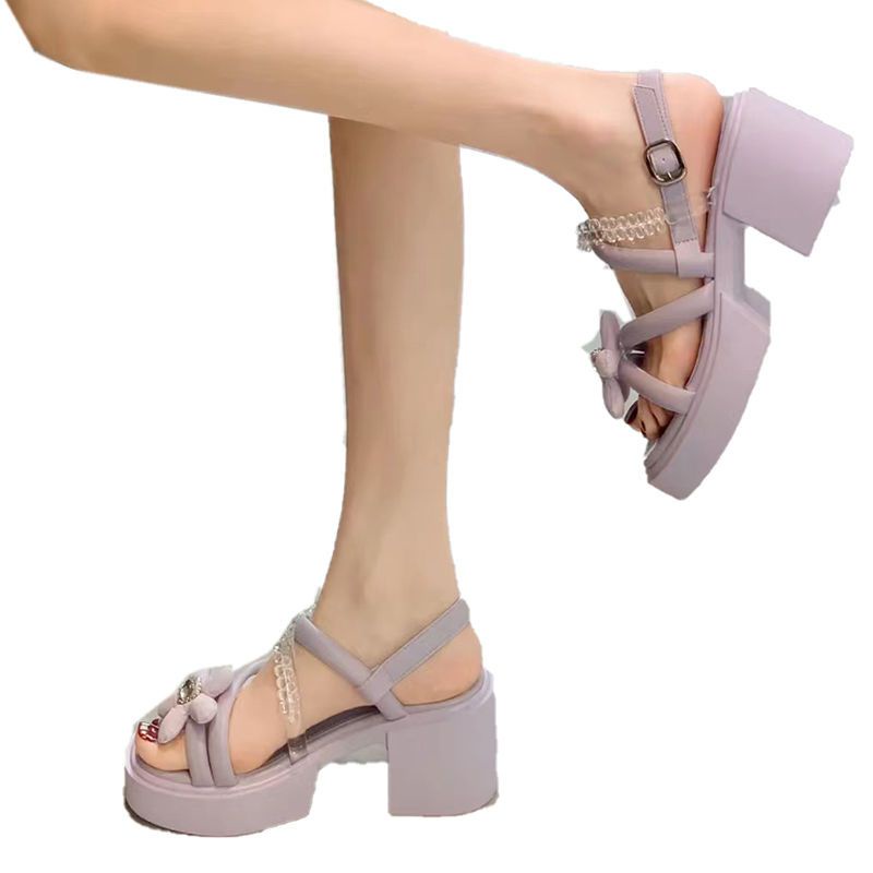 Giày cao gót độn đế dày tiên nữ mẫu mới mùa hè