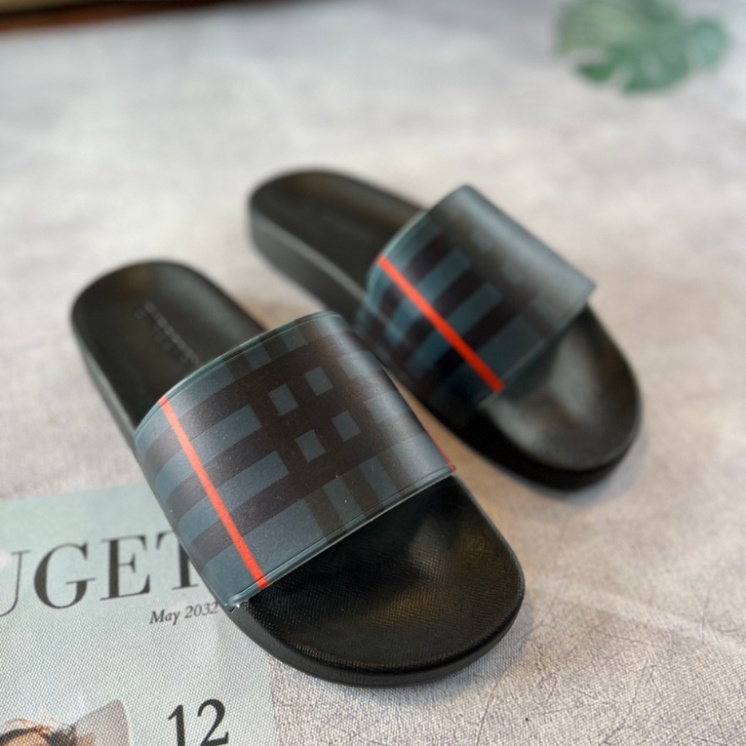 Dép Nam BBR Quai Ngang 2 gold color Đen vật liệu cao su đặc Non trang điểm Nam