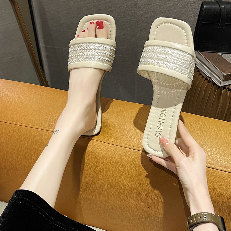 Dép Sandal Đế Bằng Mềm Mại Phong Cách Hàn Quốc Thời Trang Mùa Hè 2023 Cho Nữ