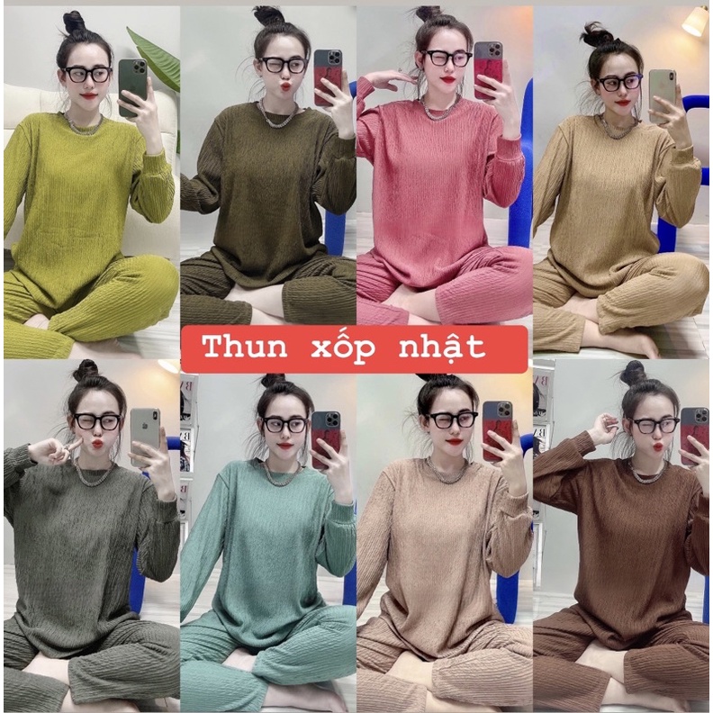 Đồ bộ thun XỐP NHẬT , TỔ ÔNG, TĂM LẠNH Ủ KEM SIÊU DÀY , SIÊU MÁT (40kg-60kg)