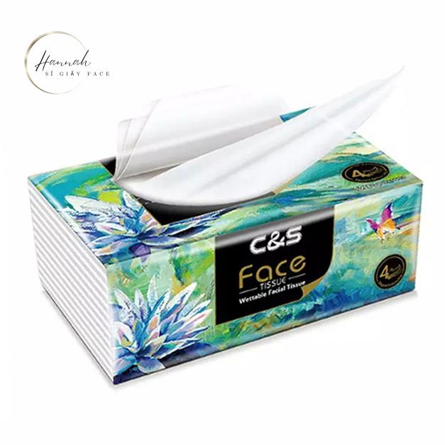 Khăn giấy cao cấp siêu dai mịn Face 3D VIP 400 tờ 4 lớp size M - Hannah sỉ giấy face - Hannah sỉ giấy face