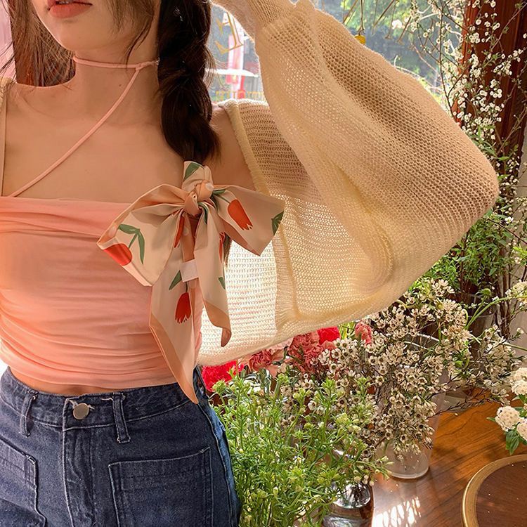 Khăn Quàng Cổ Lụa Cao Cấp Chống Nắng Phong Cách Phương Tây Cho Nữ