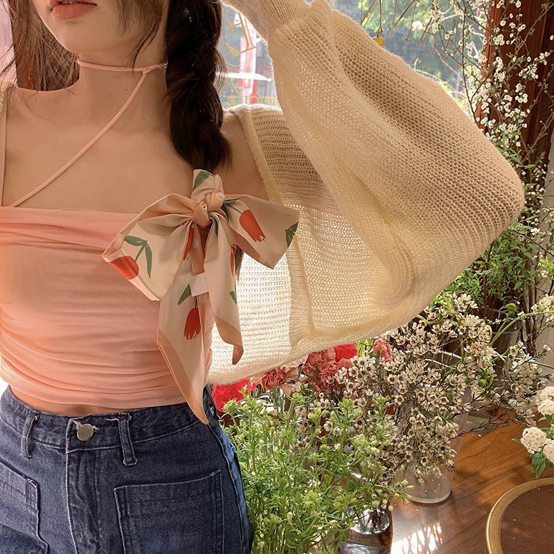 Khăn Quàng Cổ Lụa Cao Cấp Chống Nắng Phong Cách Phương Tây Cho Nữ