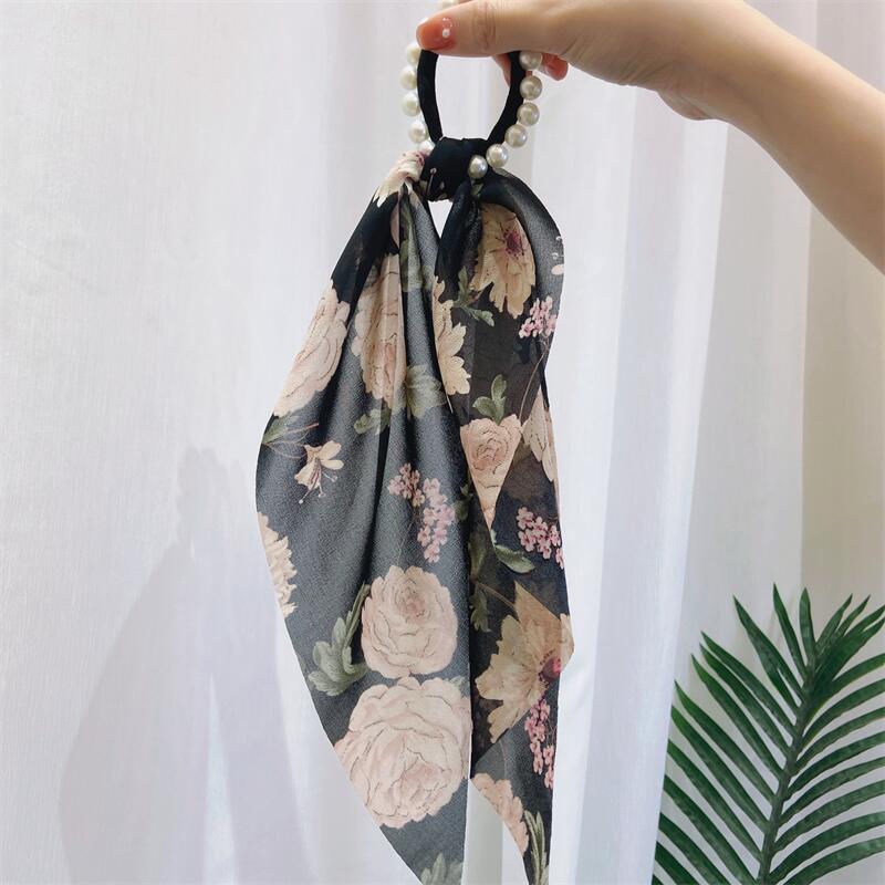 Dây Cột Tóc Đính Hoa Và Ngọc Trai Lớn Hợp Thời Trang Cho Nữ