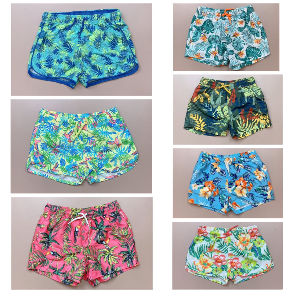 Quần đi biển Zara nhiều họa tiết - Bảng màu 1 size 5 - 14y