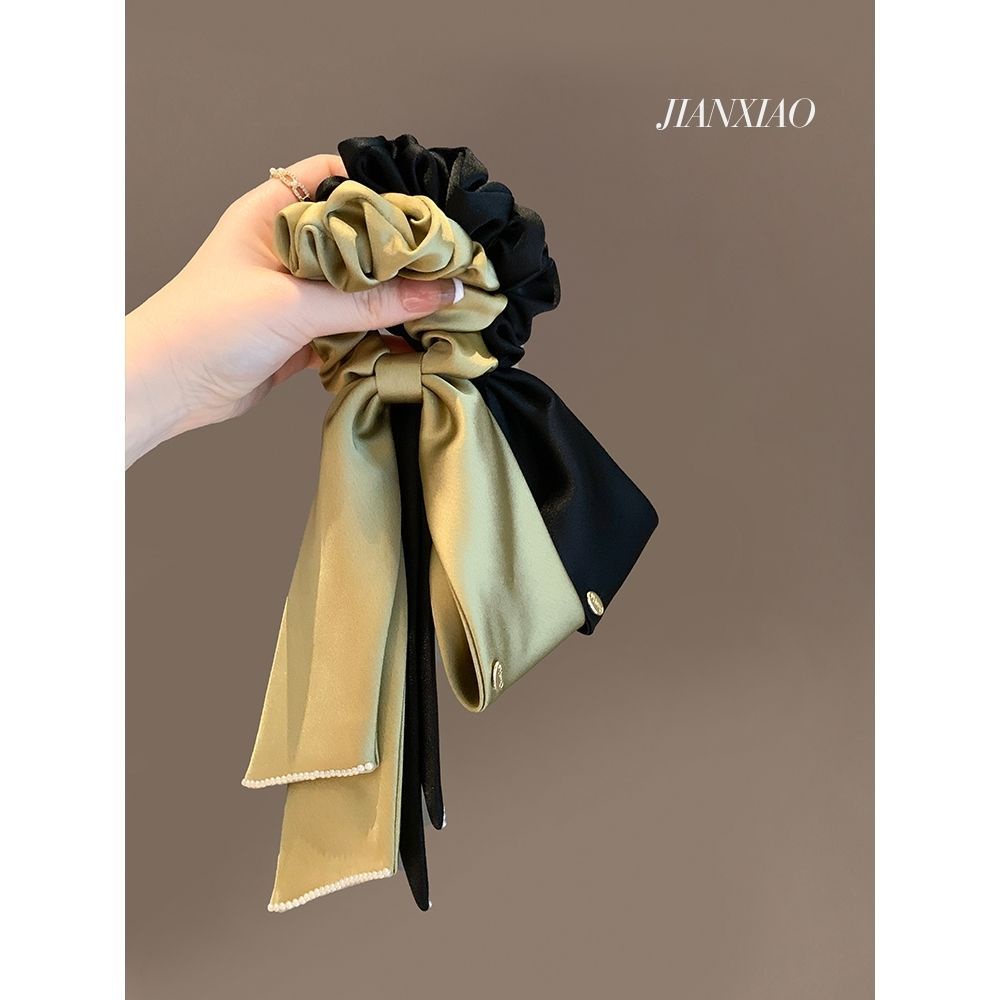 Dây Cột Tóc Ruy Băng Satin Cao Cấp Phong Cách Công Chúa Kiểu Pháp Hàng Mới