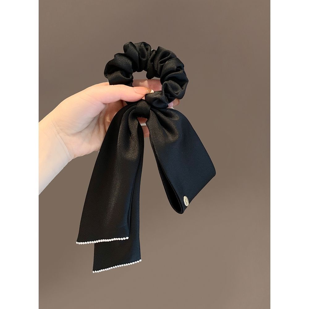 Dây Cột Tóc Ruy Băng Satin Cao Cấp Phong Cách Công Chúa Kiểu Pháp Hàng Mới