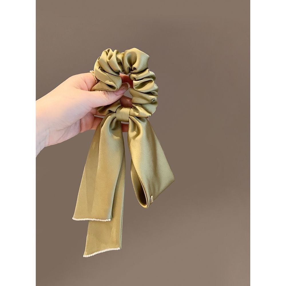 Dây Cột Tóc Ruy Băng Satin Cao Cấp Phong Cách Công Chúa Kiểu Pháp Hàng Mới