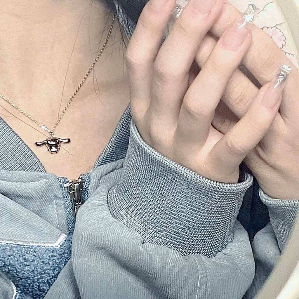 Vòng cổ Mạ Bạc 925 Mặt Hình Chú Chó Sanrio Thời Trang 2022 Cho Nữ