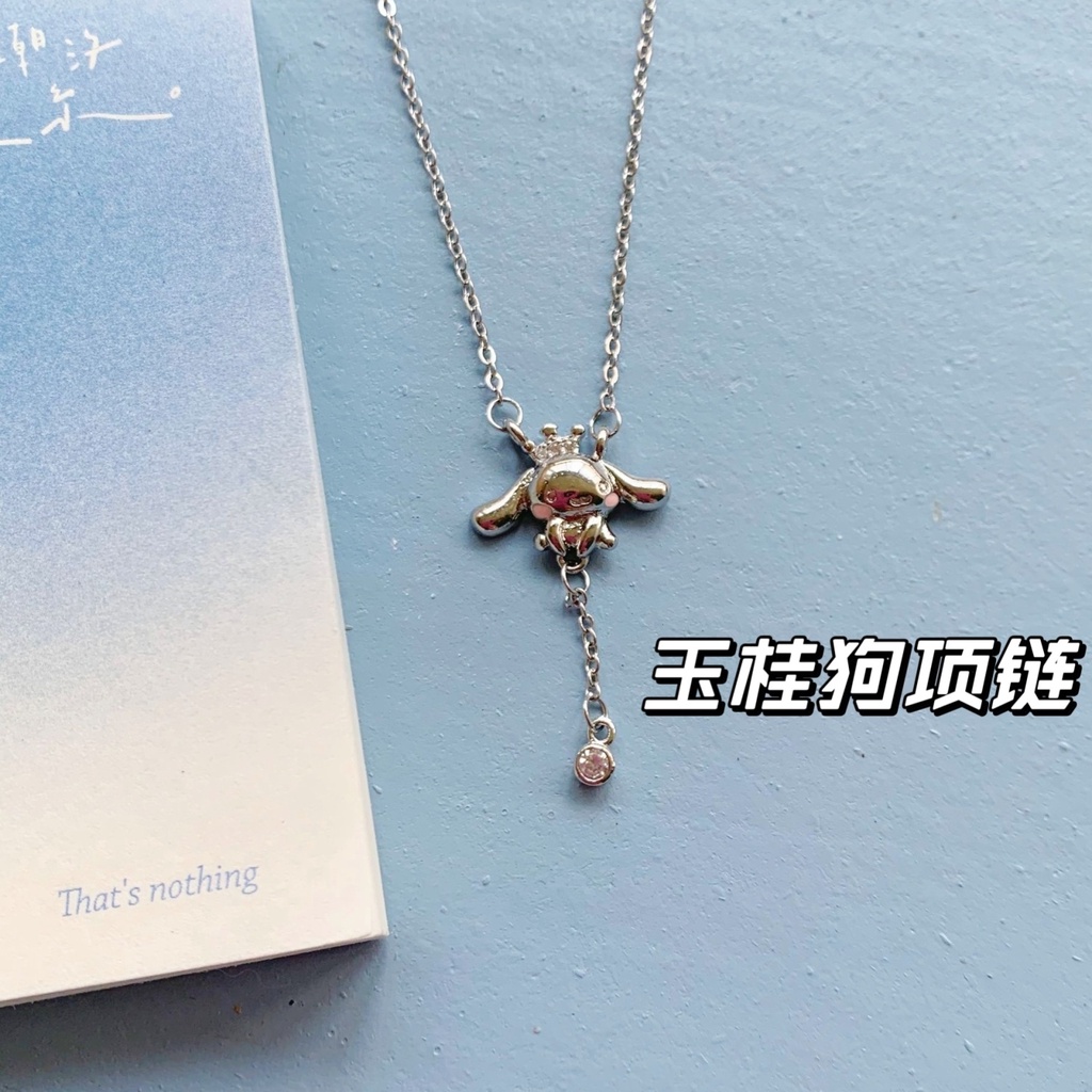 Vòng cổ Mạ Bạc 925 Mặt Hình Chú Chó Sanrio Thời Trang 2022 Cho Nữ