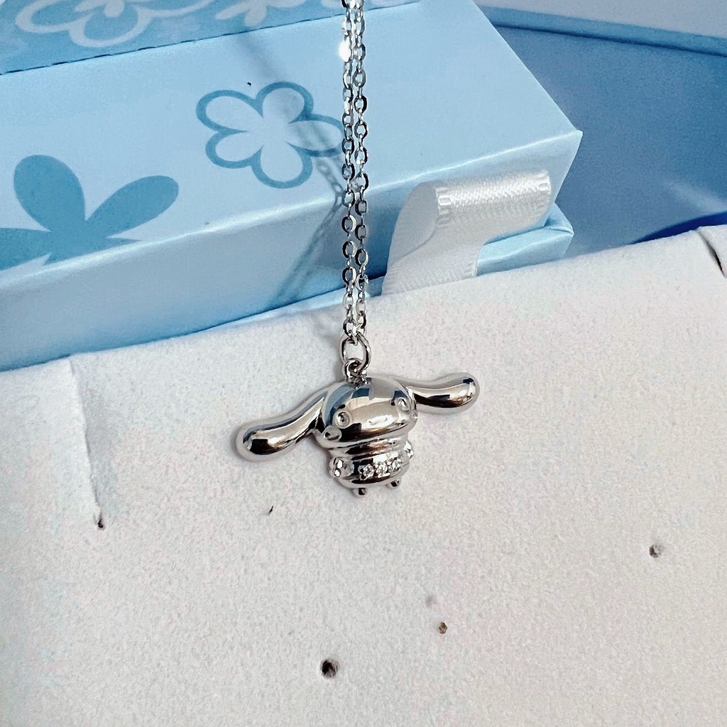 Vòng cổ Mạ Bạc 925 Mặt Hình Chú Chó Sanrio Thời Trang 2022 Cho Nữ