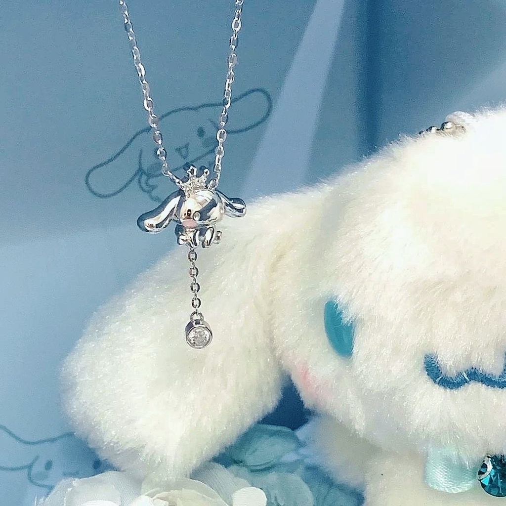 Vòng cổ Mạ Bạc 925 Mặt Hình Chú Chó Sanrio Thời Trang 2022 Cho Nữ