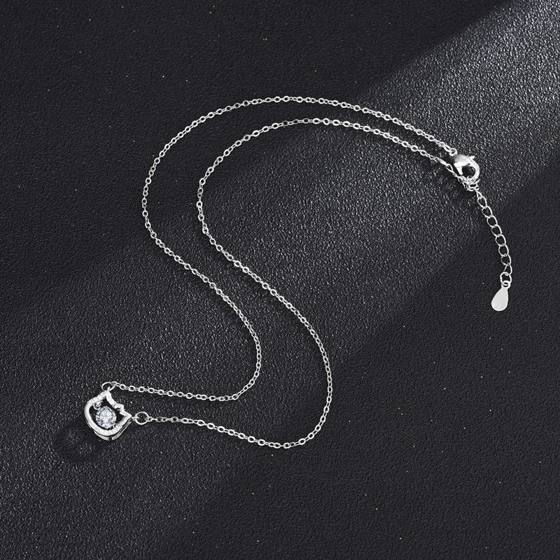 Sanrio Vòng cổ Mặt Hình Nhịp Đập Trái Tim Mèo KT Nhẹ Nhàng Thiết Kế niche Quà Tặng Sinh Nhật Cao Cấp Cho Nữ