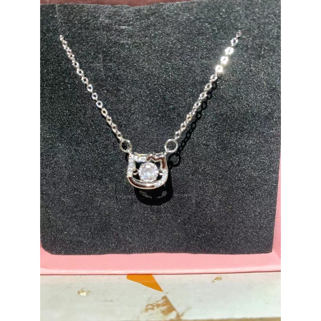 Sanrio Vòng cổ Mặt Hình Nhịp Đập Trái Tim Mèo KT Nhẹ Nhàng Thiết Kế niche Quà Tặng Sinh Nhật Cao Cấp Cho Nữ