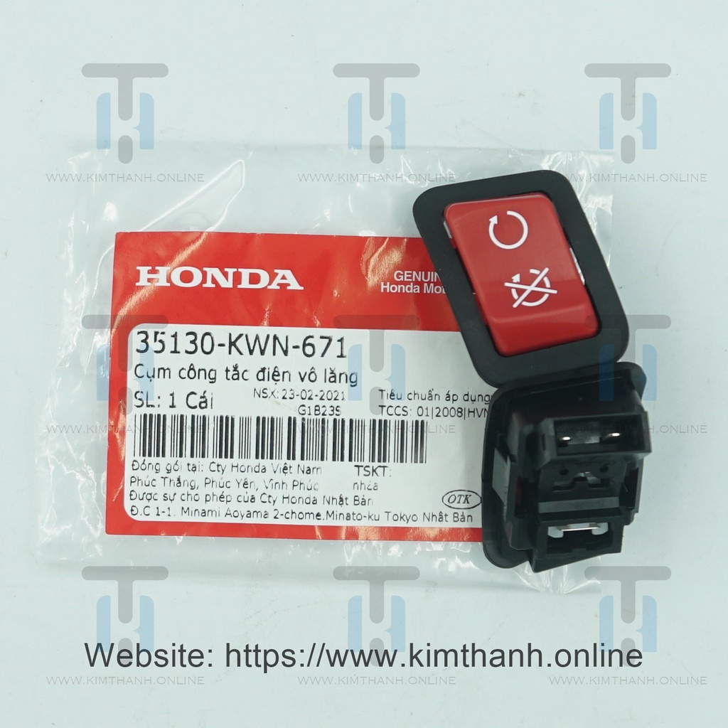 Nút Idling Stop đỏ SH300 Honda VN _ 35130KWN671