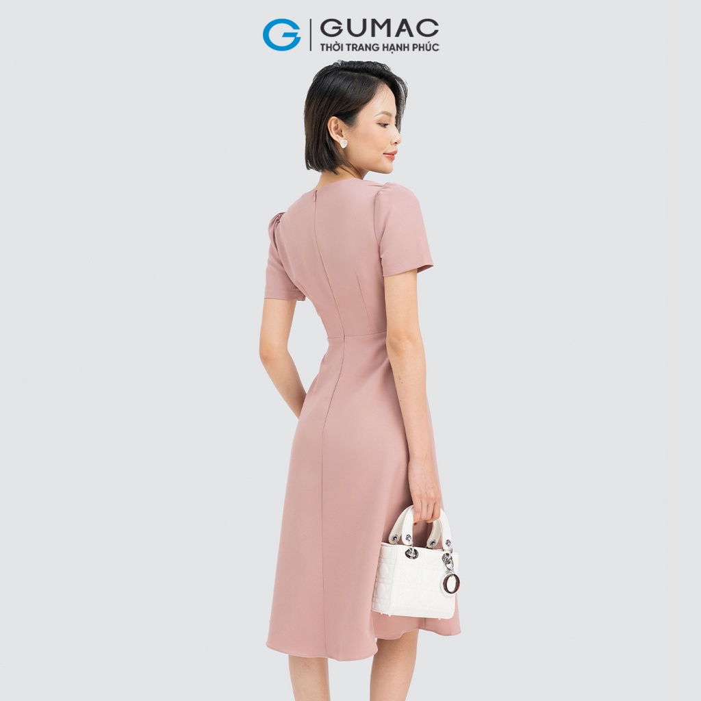 Đầm 2 nút eo GUMAC DD04027