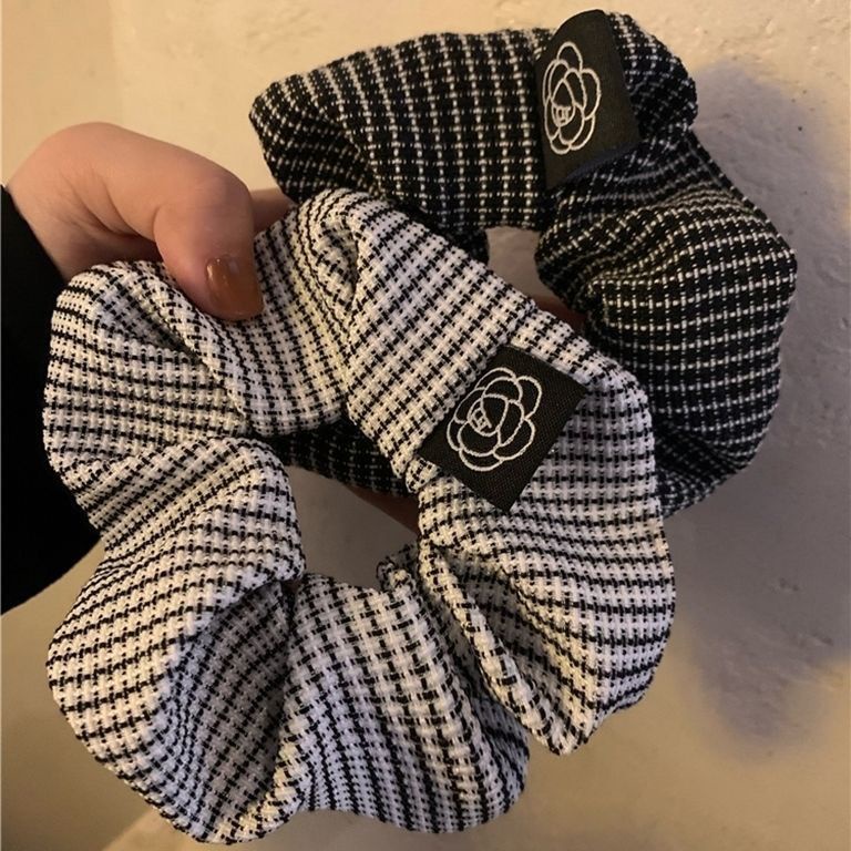 Dây Cột Tóc Cao Cấp Họa Tiết Hoa Phong Cách Retro Pháp