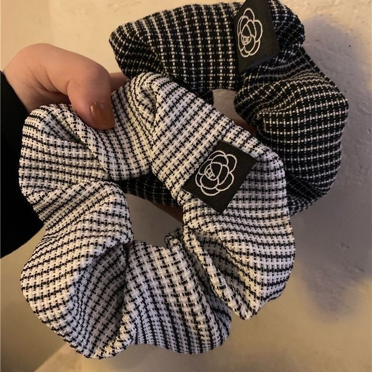 Dây Cột Tóc Cao Cấp Họa Tiết Hoa Phong Cách Retro Pháp