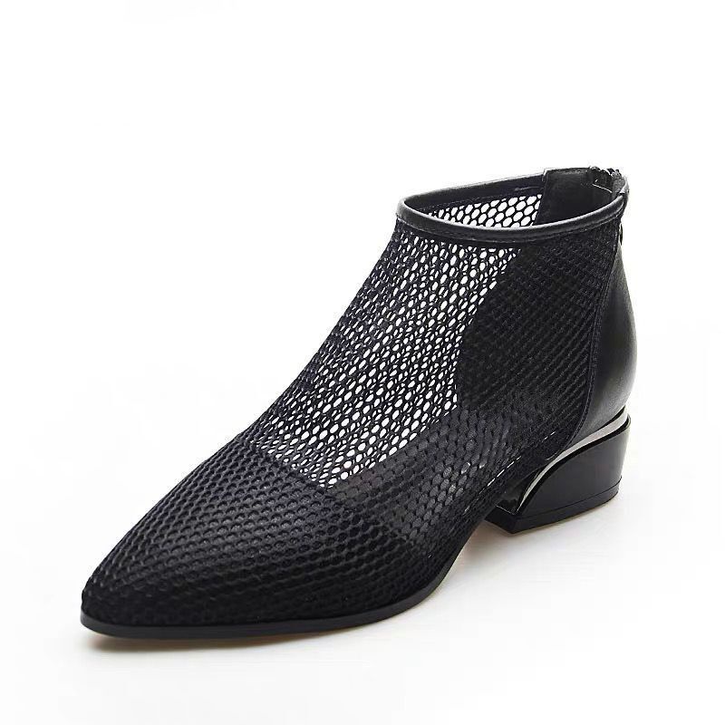 Giày Bốt Martin Phối Lưới Thoáng Khí Phong Cách Mới 2022