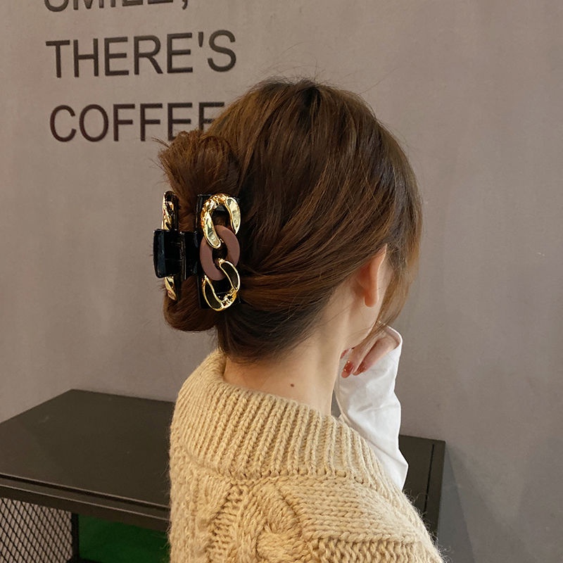 Kẹp Tóc Dây Xích Kim Loại Kiểu Pháp Thanh Lịch Cho Nữ