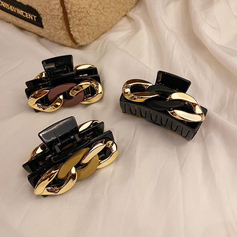 Kẹp Tóc Dây Xích Kim Loại Kiểu Pháp Thanh Lịch Cho Nữ