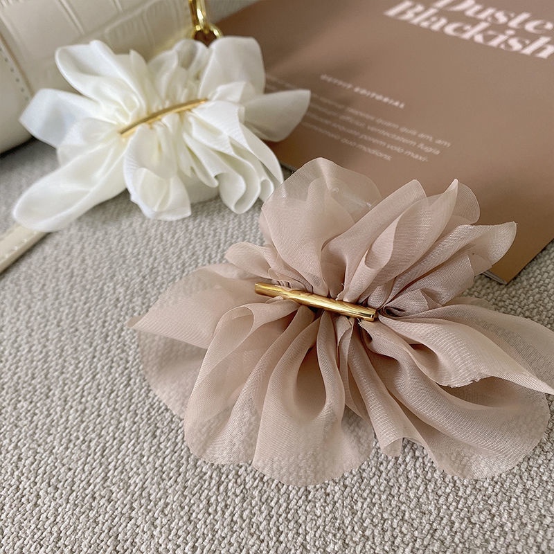 Kẹp Tóc Chiffon Hình Hoa Thời Trang Xuân Hè Cho Nữ