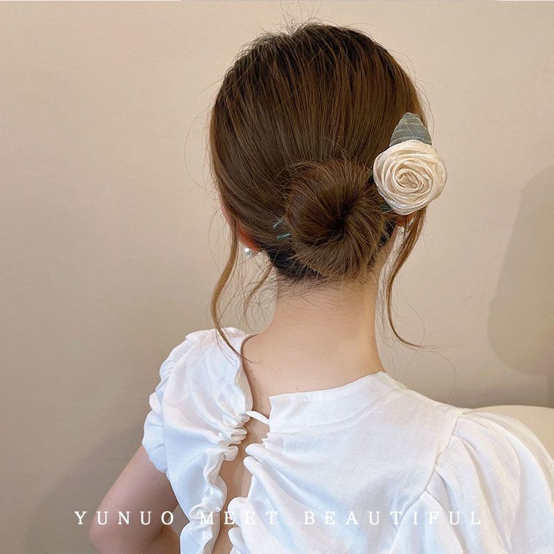 Trâm Cài Tóc Đính Hoa Trà Cao Cấp Phong Cách Hiện Đại Đơn Giản Cho Nữ