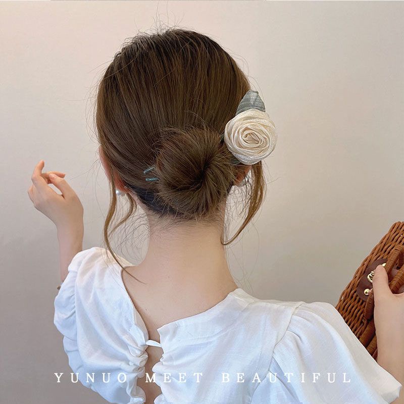 Trâm Cài Tóc Đính Hoa Trà Cao Cấp Phong Cách Hiện Đại Đơn Giản Cho Nữ