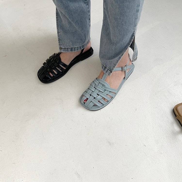 Giày Sandal Bít Mũi Thoáng Khí Thoải Mái Thời Trang Cho Nữ
