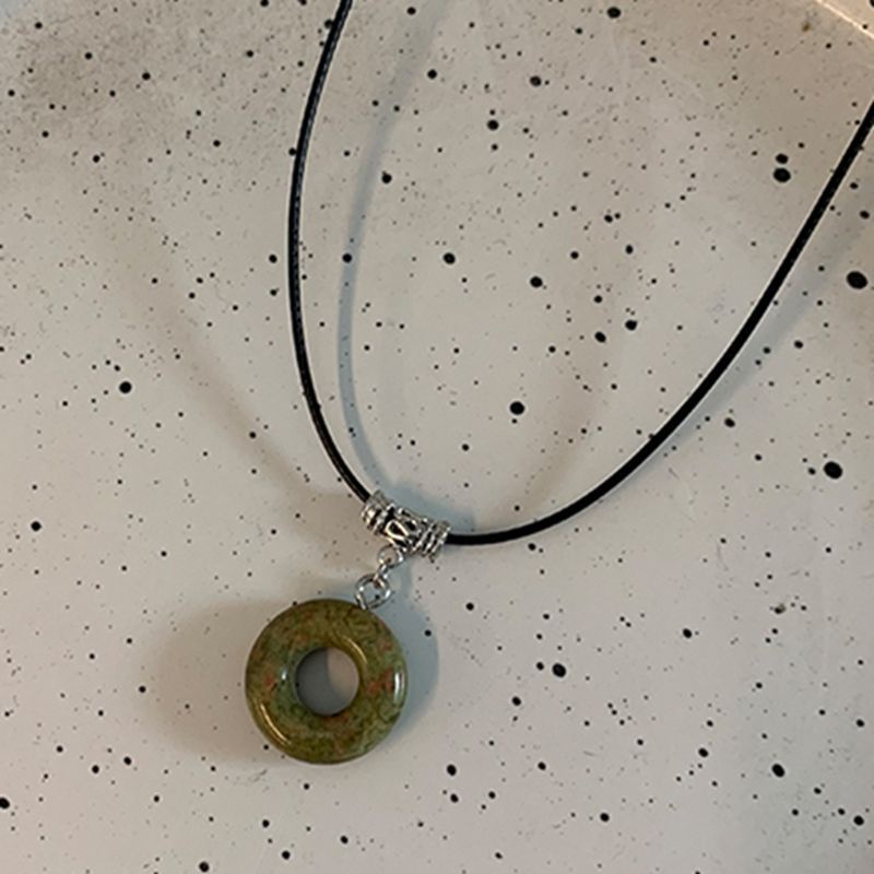 Dây Chuyền Hai Lớp Mặt Nhẫn Thời Trung Cổ Làm Bằng Tay Cao Cấp Sang Trọng Niche Chính Hãng Cổ Điển Ethn