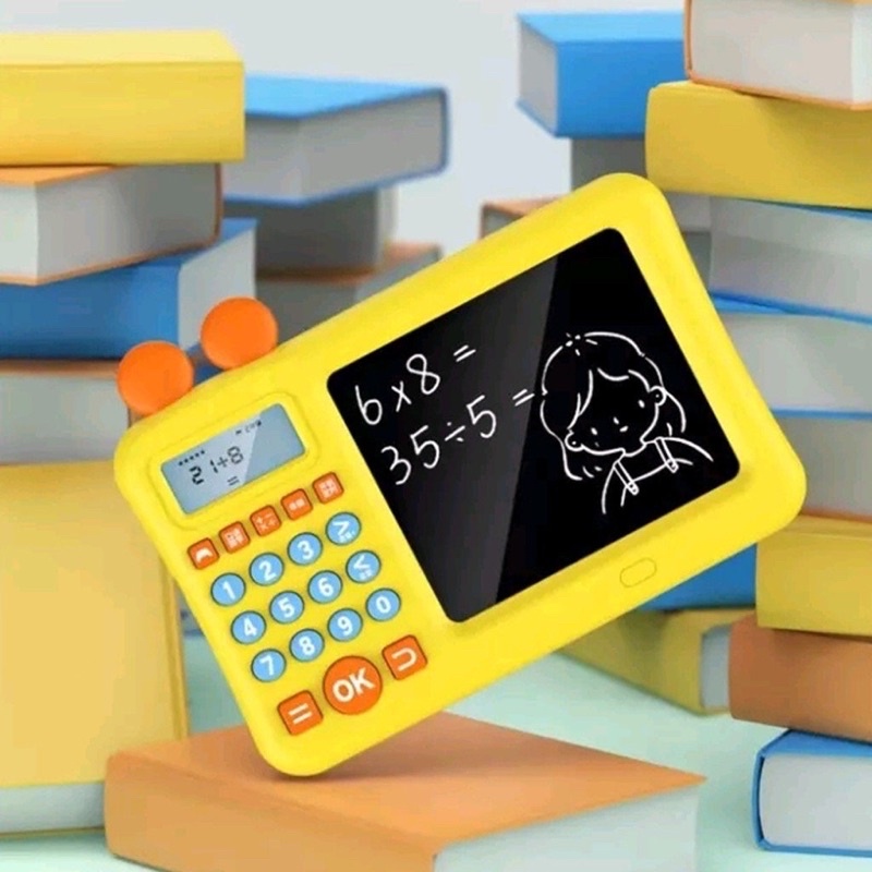 Máy tính toán học tính nhầm kèm bảng LCD tự xoá nhiều phép tính giúp bé phát triển tư duy