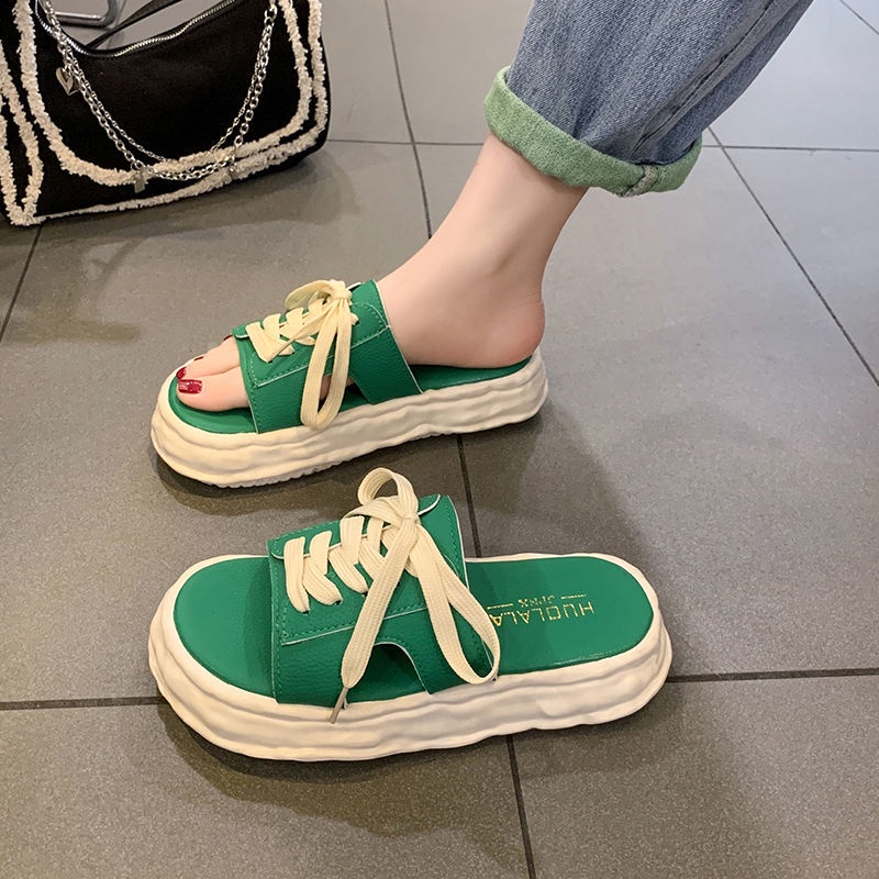 Dép lê kiểu tây thường ngày đế dày mẫu mới mùa hè