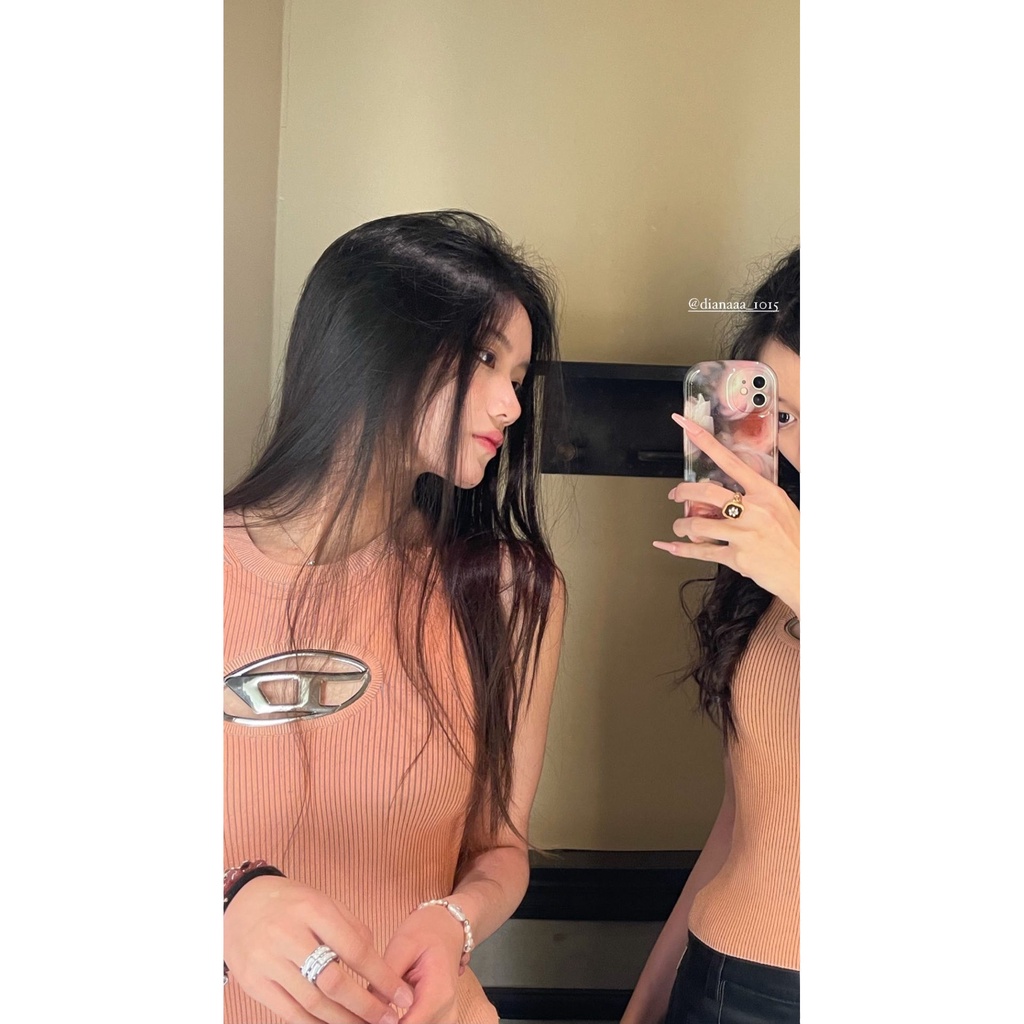 Áo Hai Dây Dệt Kim y2k Dáng Ôm Thời Trang Xuân Hè Quyến Rũ Cho Nữ