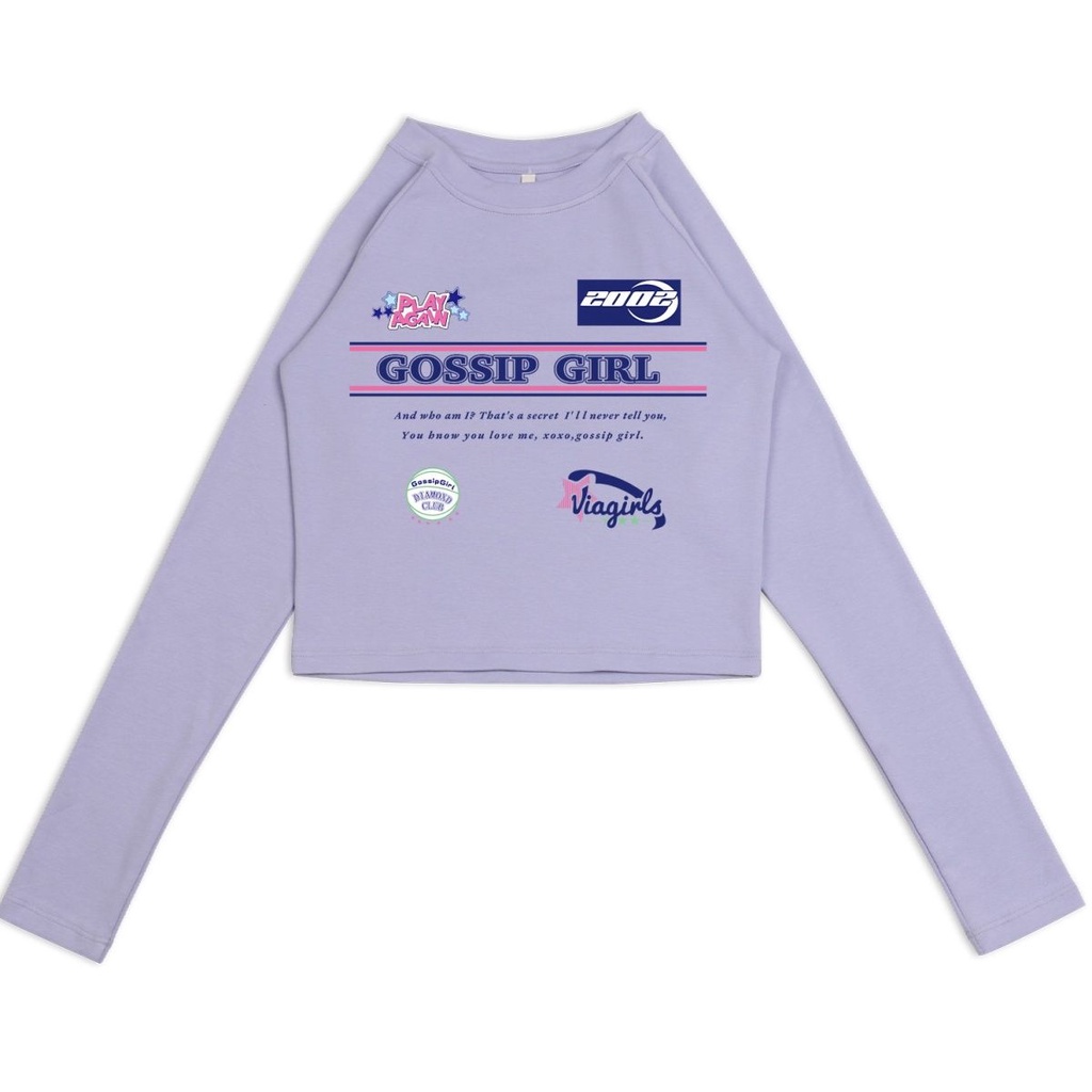 Áo Thun Tay Dài Dáng Ôm In Họa Tiết Graffiti Phong Cách Thái Lan Thời Trang Cho Nữ y2k