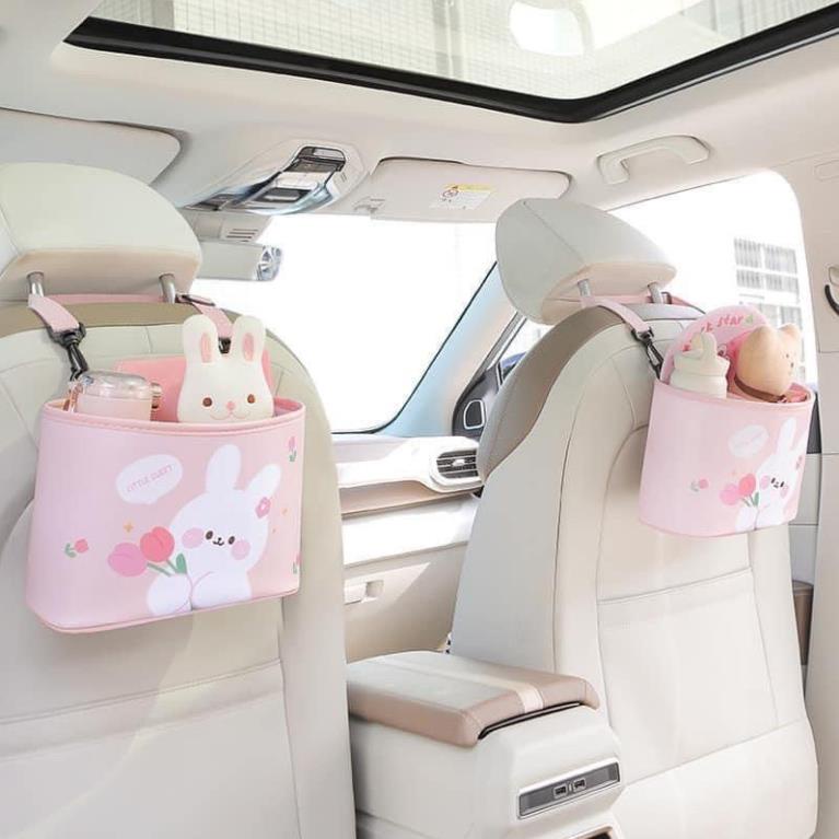 Giỏ Da Pu Treo Sau Ghế Ô Tô, Treo Xe Đẩy Đựng Đồ Siêu Hot ( kèm ảnh thật )