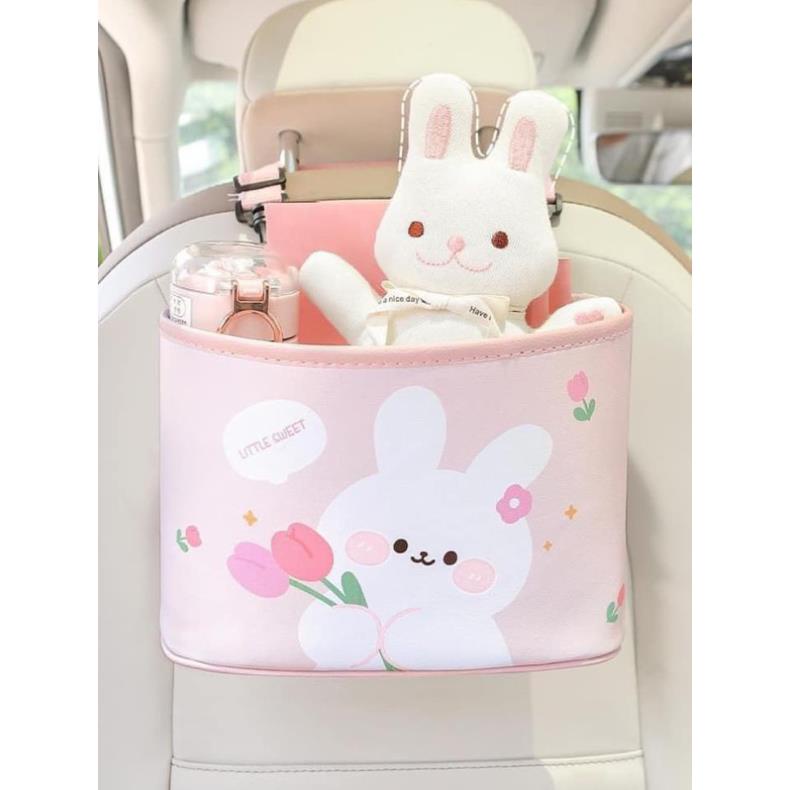 Giỏ Da Pu Treo Sau Ghế Ô Tô, Treo Xe Đẩy Đựng Đồ Siêu Hot ( kèm ảnh thật )