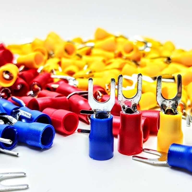Đầu cos chữ Y bọc nhựa SV1.25-3, SV1.25-4, SV2-4, SV3.5-5, SV5.5-5 cos